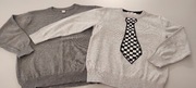 dwa sweterki sweter chłopięcy elegancki szary święta H&M TU 122