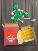 Świeczki tortowe z lichtarzykami 10szt. PRL