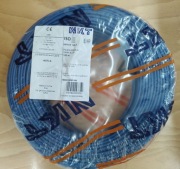 Przewód kabel linka LgY 1x2,5 100mb niebieska H07V-K + tulejki 100 szt