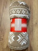 Brązowy świąteczny koc Dealz 150x200