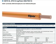 Przewód H07V-K LgY żo 1x10mm2 Linka Promocja !