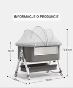 Łóżeczko dostawne Nowe moskitiera bujane
