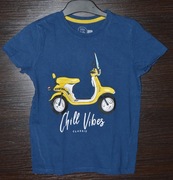 Bluzka dla chłopca krótki rękaw nadruk skuter 116