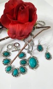 Piękny zestaw biżuterii naszyjnik kolczyki bransoletka 
