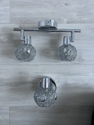 Lampa sufitowa i kinkiet ścienny chrom