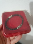 Bransoleta męska wiking viking wikińska 21 cm stal skóra zapięcie magnes