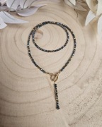 Naszyjnik Choker z Kamieni Naturalnych Hematyty Fasetowane