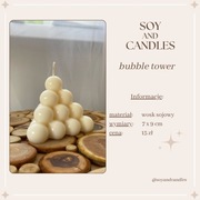 Świeca bubble, bubble tower, stożek. Ozdoba, prezent, urodziny