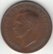 Wielka Brytania 1/2 pensa half penny 1944 - nr 8