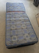 Składane Łóżko Polowe Jednoosbowe Polówka 190 cm Materac Sprężynowy