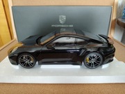 PORSCHE 911 992 Turbo S (2019) Black Metallic 1:18 Minichamps Dealer WAP