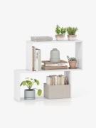 Mały regał na książki  Biały 80x22x70cm JV13056WH