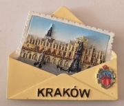 Magnes na lodówkę ceramiczny Kraków Barbakan Sukiennice Kościół Rynek(4K)