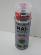 Lakier spray CZARNY RAL 9005 acryl 400ml 2 dysze rozpylające