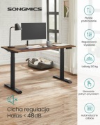 Elektryczne biurko SONGMICS (stelaż) – regulacja wysokości, podwójny silnik