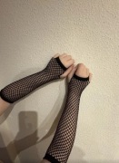 Rękawiczki MITENKI siatkowe kabaretki GOTH