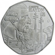Austria 5 euro, 2009 200. rocznica urodzin Józefa Haydna