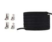 Super elastyczne czarne sznurówki z metalowymi wkręcanymi  spinkami