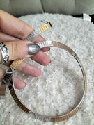 Srebrna 925 stara kolia złocona sztywna vintage retro 