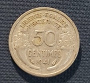 Moneta Francja 50 centymów 1941