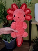 Ręcznie Robiony Aksolotl Amigurumi – Maskotka Handmade, Prezent