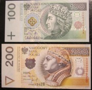200 ZŁ AA 0023428 100 ZŁ AA 0006234 1994 r. UNC !!