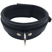 Obroża ze skóry naturalnej kolory czarnego 5 cm wysokości Każdy rozmiar