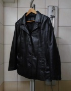 kurtka  Yessice XL skórzana kolor czarny fason klasyczny pudełkowy wykonana
