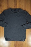 Sweter Jack and Jones r. M szary męski okrągły dekolt bawełna 