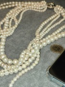 prawdziwe naturalne perły słodkowodne naszyjnik wielowarstwowy
