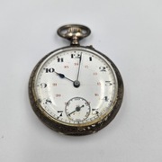 Zegarek kieszonkowy srebrny zabytkowy mechaniczny 57g