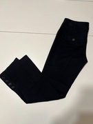 Benetton czarne spodnie rurki guziki 42