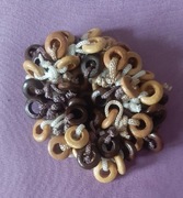 Gumka do włosów z drewnianych kółeczek