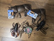 Zestaw figurek zwierzęta byk pająk skorpion