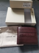 Cerruti 1881 portfel męski skórzany burgundowy 100% skóra naturalna prezent