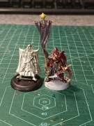 Warhammer Dark Elves metal Standard Bearer + Black Guard