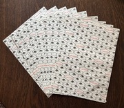 Torebki papierowe z kultowym logo Mody Polskiej, czasy PRL, 9 sztuk