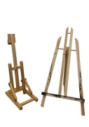 Dwie stołowe sztalugi malarskie 