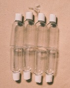 Butelki podróżne zestaw 8 szt + lejek 80 ml