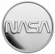 Moneta NASA Mesa Grande - Retro Worm Logo 1 uncja Srebra 2022