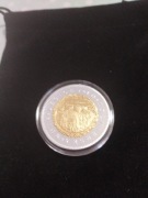 Medale Polskie Pieśni Narodowe 2 szt weź; 24k, 40 mm i 31 mm w pla