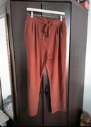 Spodnie chinosy kabaretki z wysokim stanem Primark r. 40 ciemna cegła