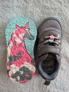 Szare błyszczące buty sportowe na rzepy jednorożec syrenka Clarks 24