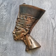 Królowa Nefertiti Nefretete odlew głowa  Egipt Vintage antyk płaskorzeźba