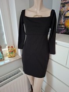 36 S H&M krótka mini mała czarna sukienka imprezowa wieczorowa party dress