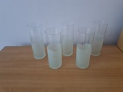 Wysokie szklanki 5sztuk mrożone szkło zestaw