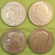 10 zł Głowa Kobiety Jadwiga 1932 (bzm)– 4 szt.