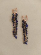 Kolczyki długi elektryzujący błękit i szafir