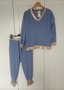 Komplet niebieski ze złotymi wstawkami Italy Moda roz. S/M