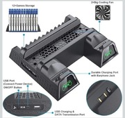 Podstawka Chłodząca Ladowarka Stojak PS4 LED 